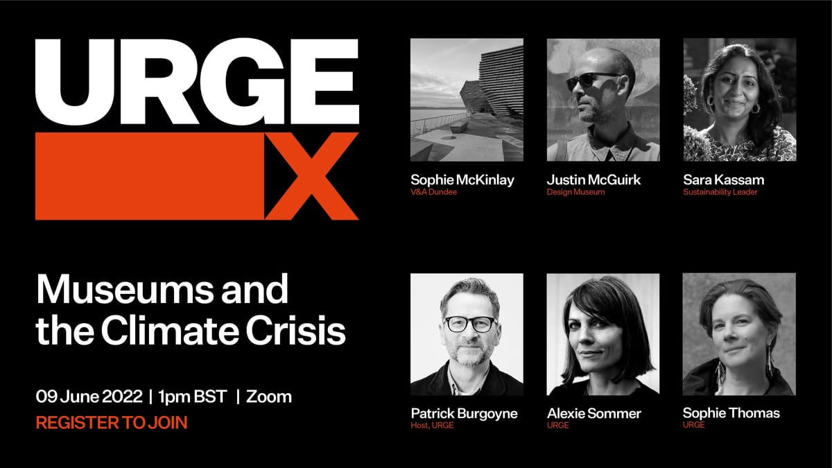 URGE-X event on museums and the Climate Crisis