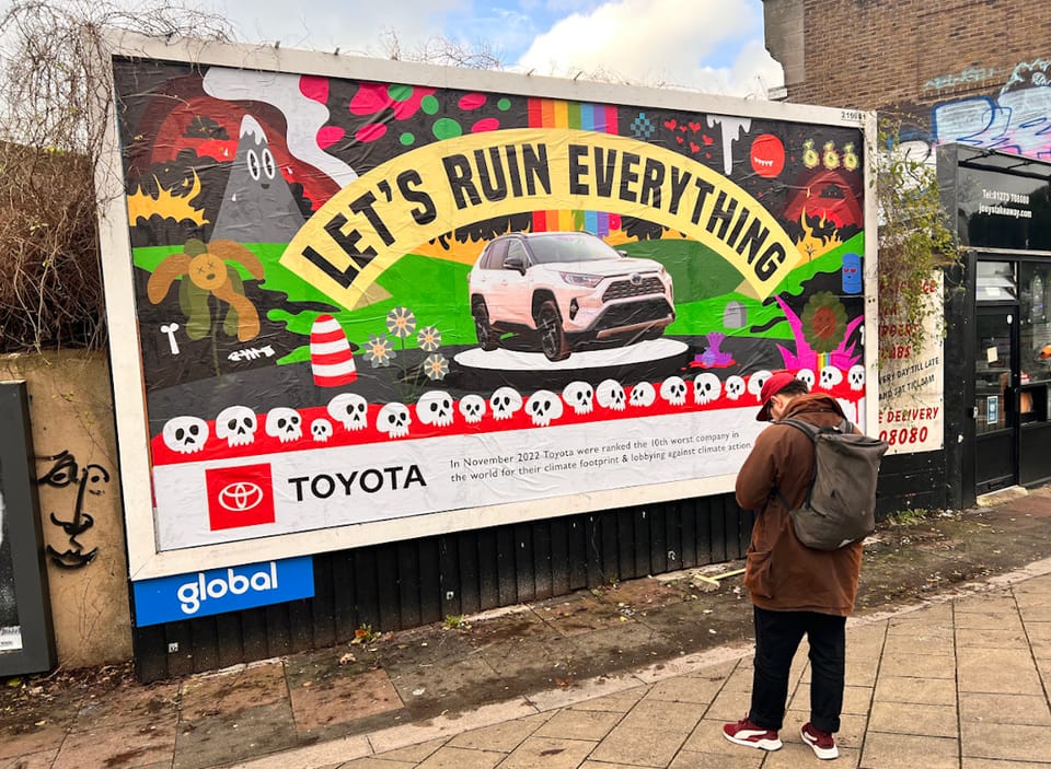 Brandalism targets car brands with 400 parody ads